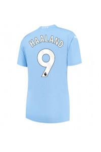 Manchester City Erling Haaland #9 Fotballdrakt Hjemme Klær Dame 2023-24 Korte ermer